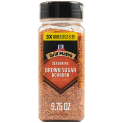 McCormick Grill Mates Brown Sugar Bourbon seasoning bottle ready for grilling pork