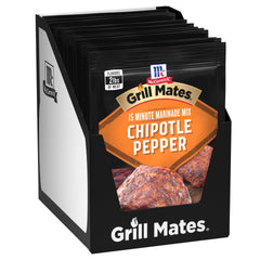 McCormick Grill Mates Chipotle Marinade packet on chicken for smoky flavor