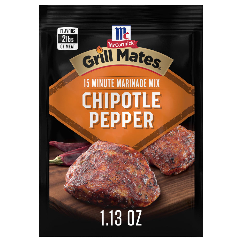 Chipotle Marinade packet used with seafood for smoky finish