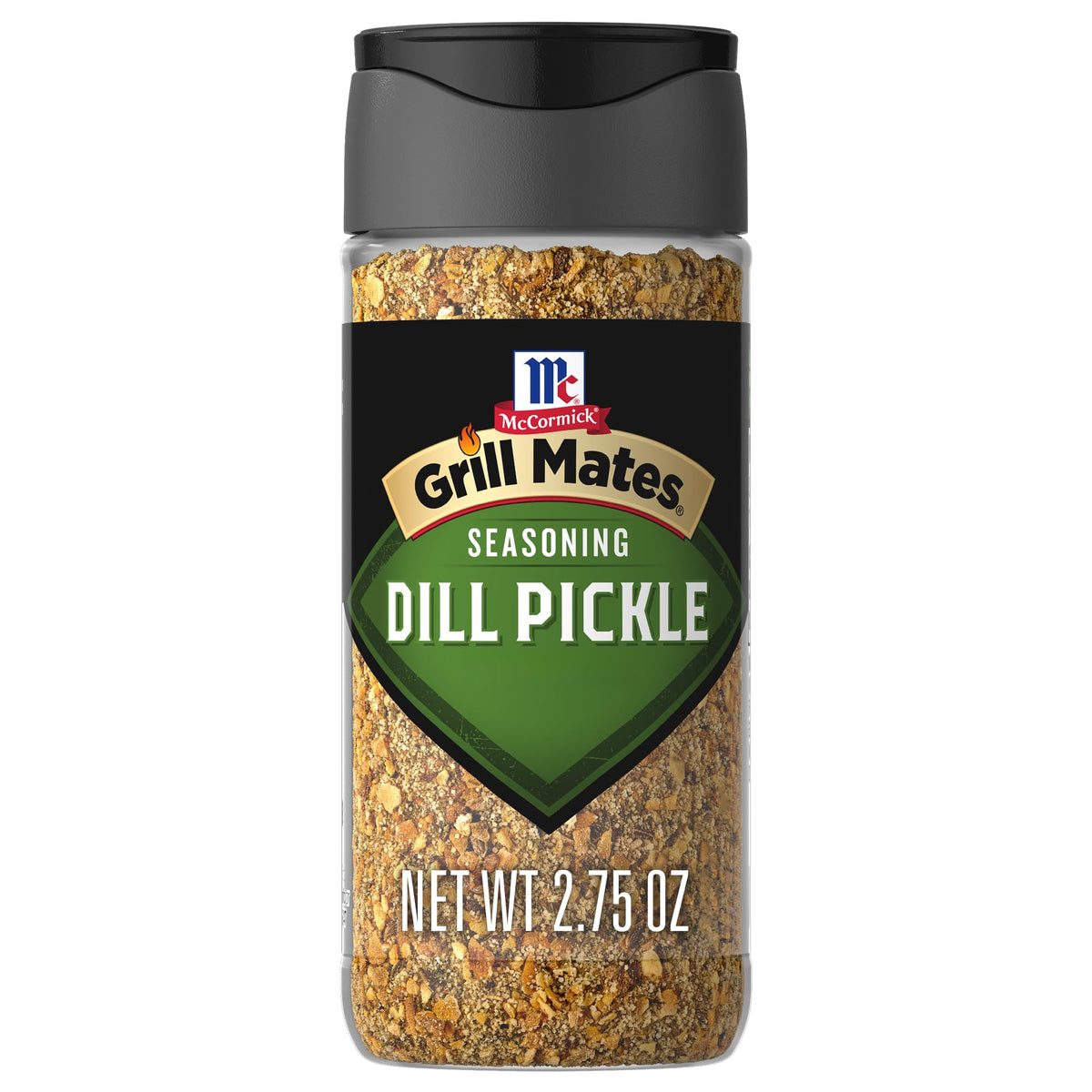 McCormick Grill Mates Dill Pickle Seasoning bottle front for savory grilling.