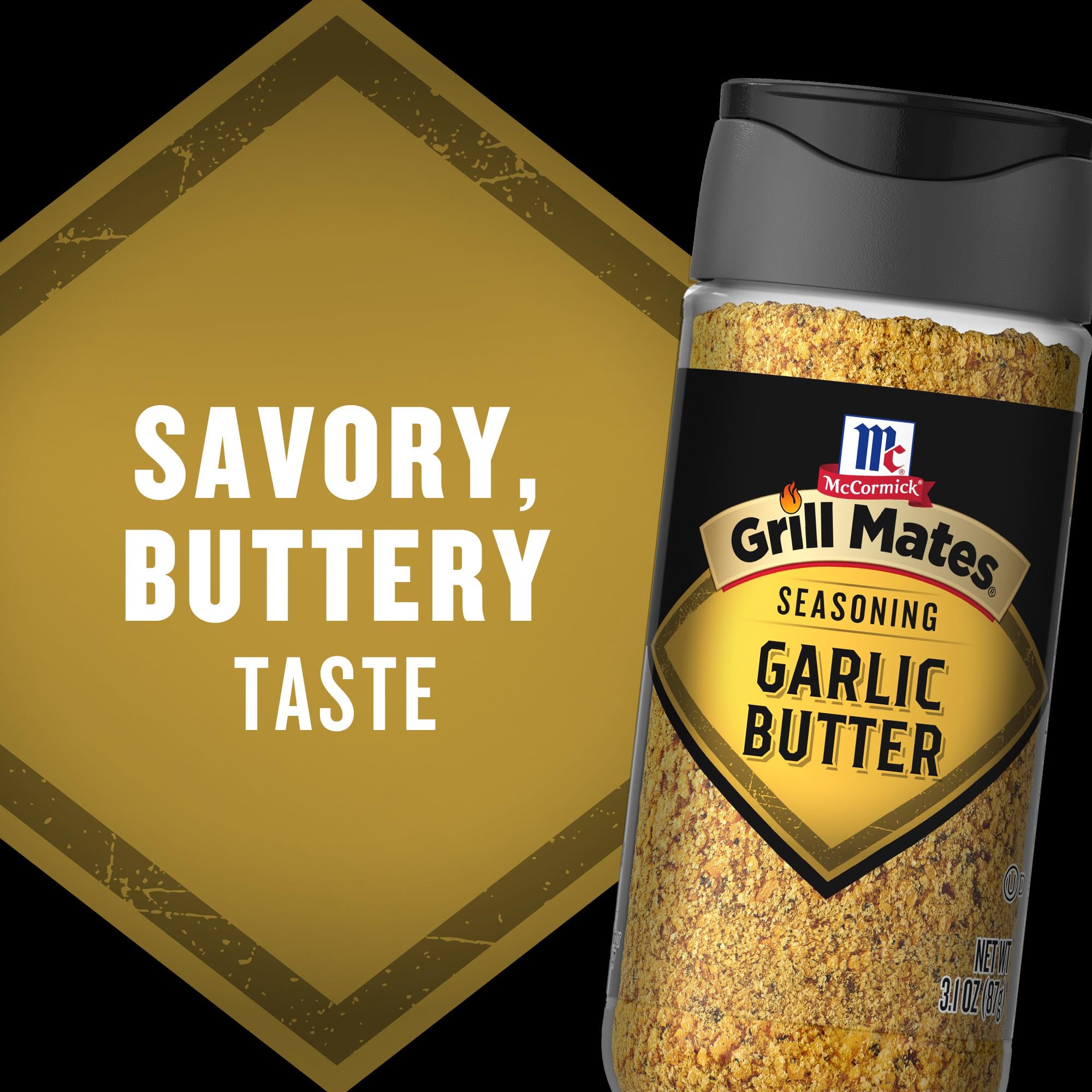 Grilled chicken burger seasoned with garlic butter blend