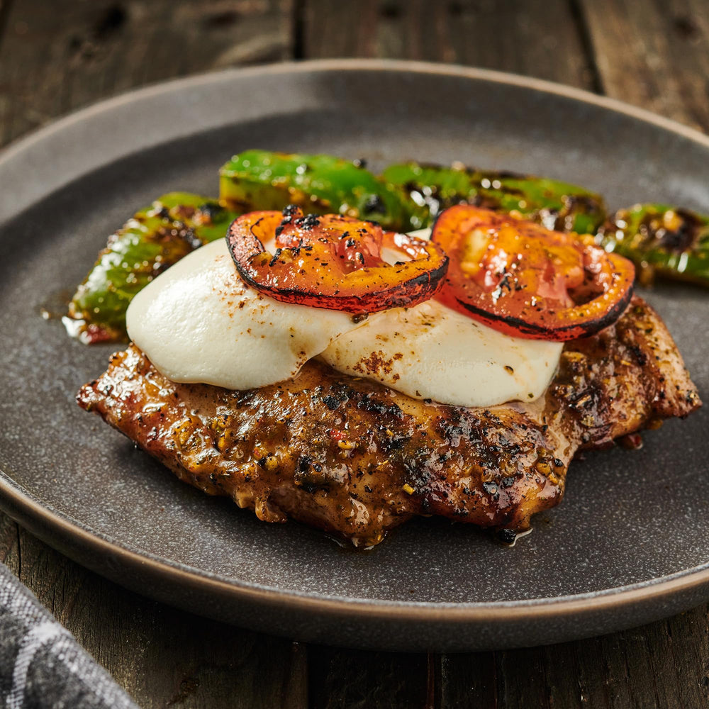 Seafood on the grill glazed with marinade for zesty finish