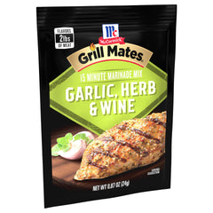 Seafood marinated with garlic and wine aroma from Grill Mates.