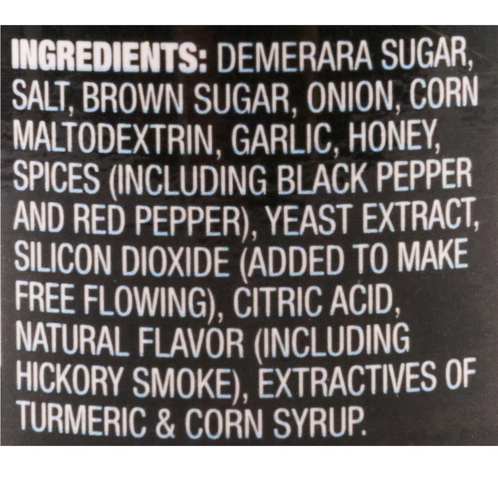 McCormick Honey Hickory Rub jar with dual flip-cap highlights easy measuring and dispensing.
