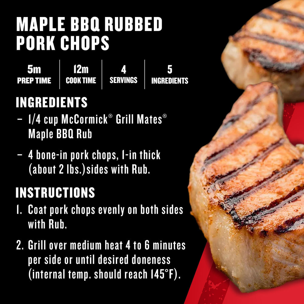 Sizzling steak with maple rub crust in pan