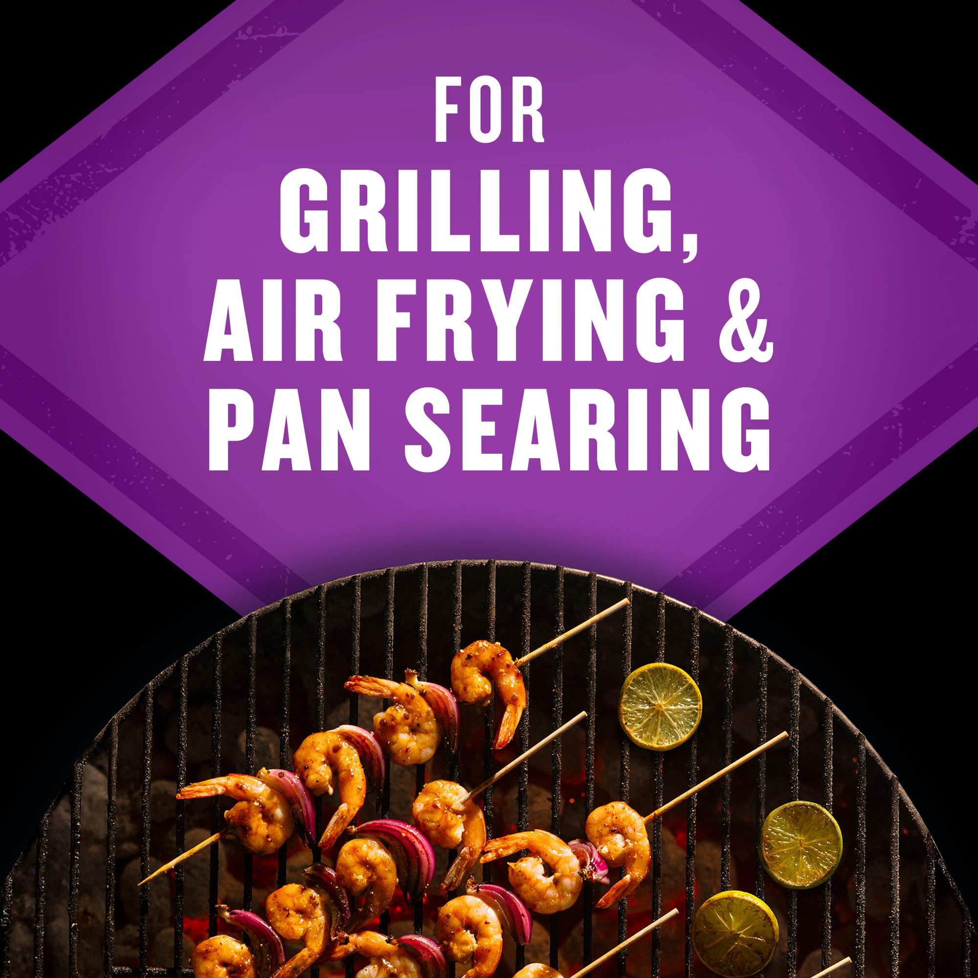 Raw beef coated with Mesquite Marinade Mix for bold, smoky taste.