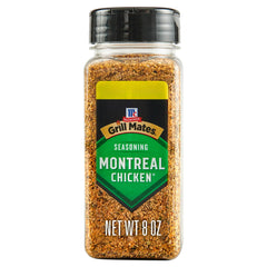 McCormick Grill Mates Montreal Chicken Seasoning bottle pour for bold chicken flavor