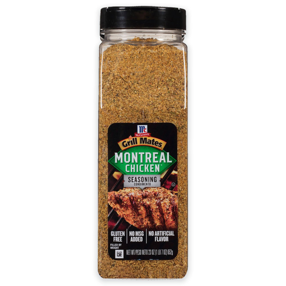 McCormick Grill Mates Montreal Chicken Seasoning bottle boosts bold chicken flavor