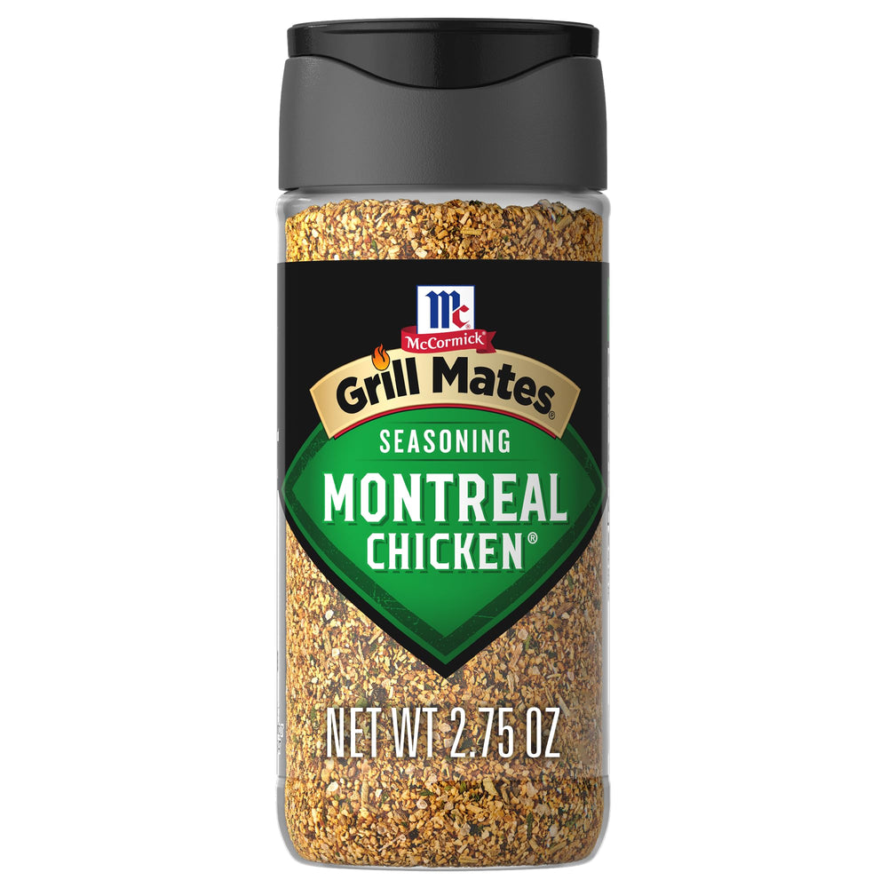McCormick Grill Mates Montreal Chicken Seasoning jar front offers bold flavor for grilled chicken