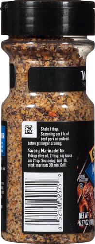 McCormick Grill Mates Montreal steak seasoning on skillet-ready setup suggests sizzling results.