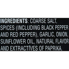 McCormick Grill Mates Montreal steak seasoning jar closeup highlights garlic and paprika.