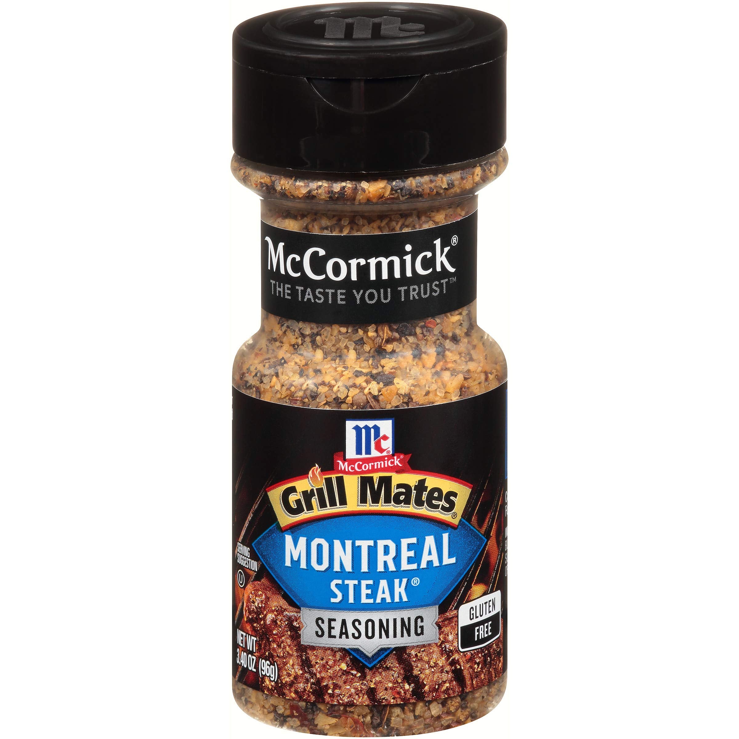 McCormick Grill Mates Montreal Steak Seasoning jar boosts bold steak flavor