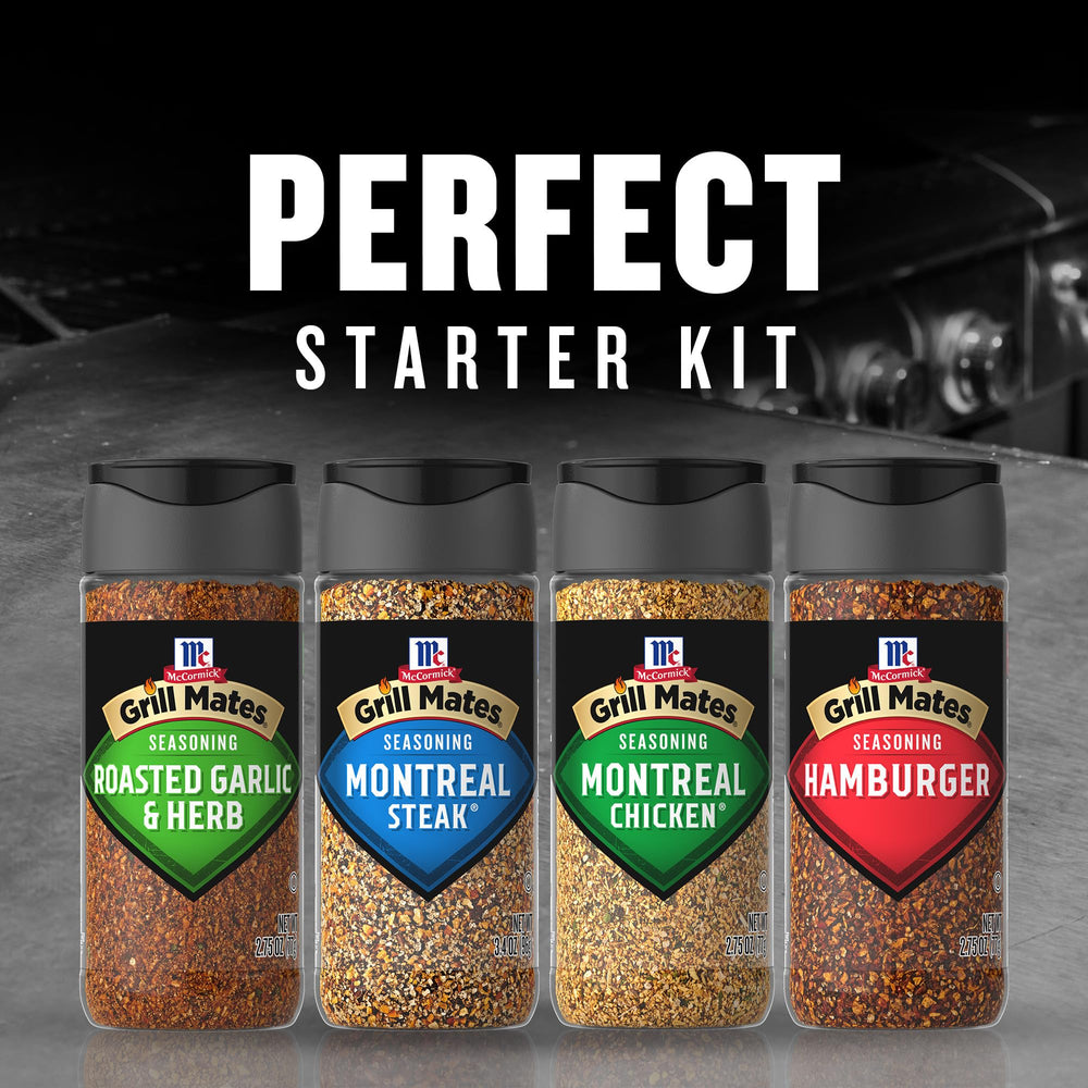 McCormick Grill Mates Montreal Steak Seasoning pour adds consistent heat to burgers and veggies