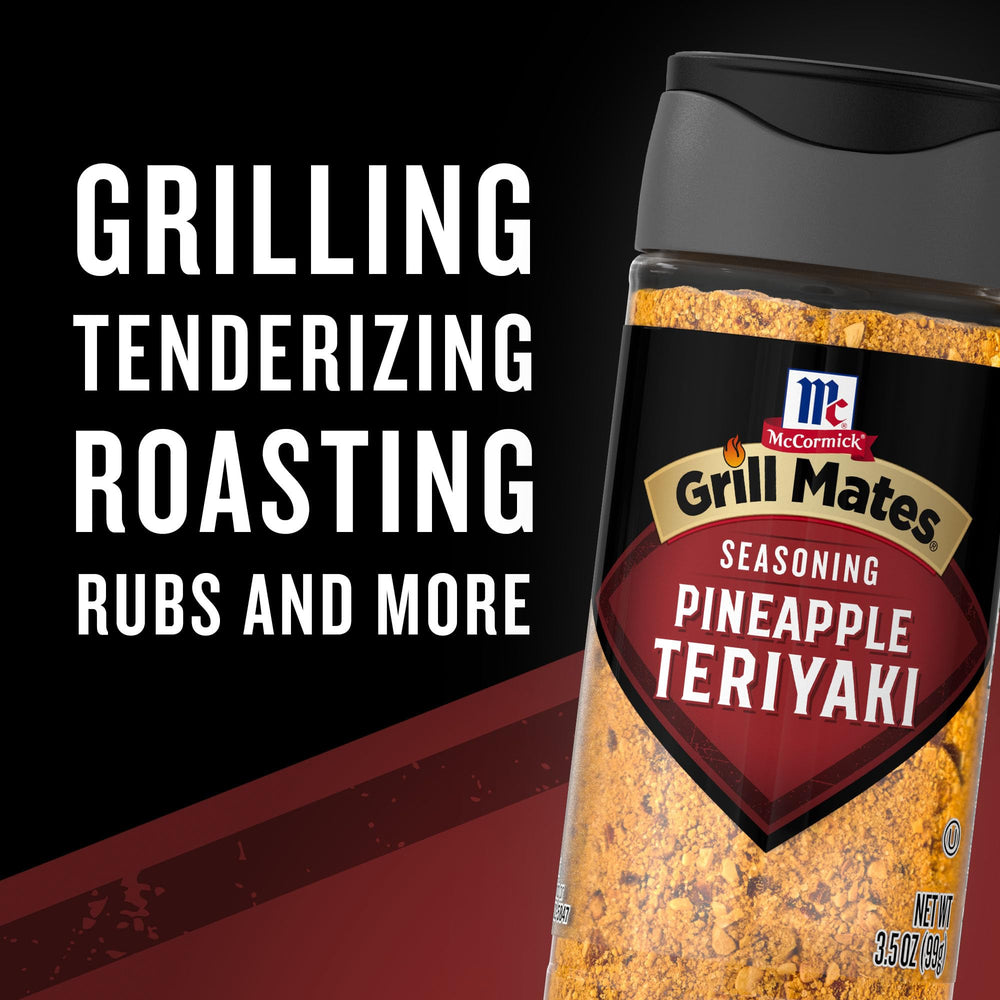 McCormick Grill Mates Pineapple Teriyaki ingredients highlight brown sugar and ginger