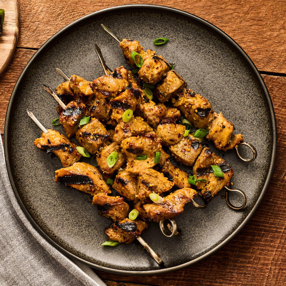 McCormick Grill Mates Pineapple Teriyaki seasoning crusts shrimp to seal juices