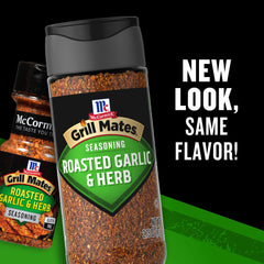 McCormick Grill Mates Roasted Garlic & Herb seasoning on grilled pizza adds bold notes