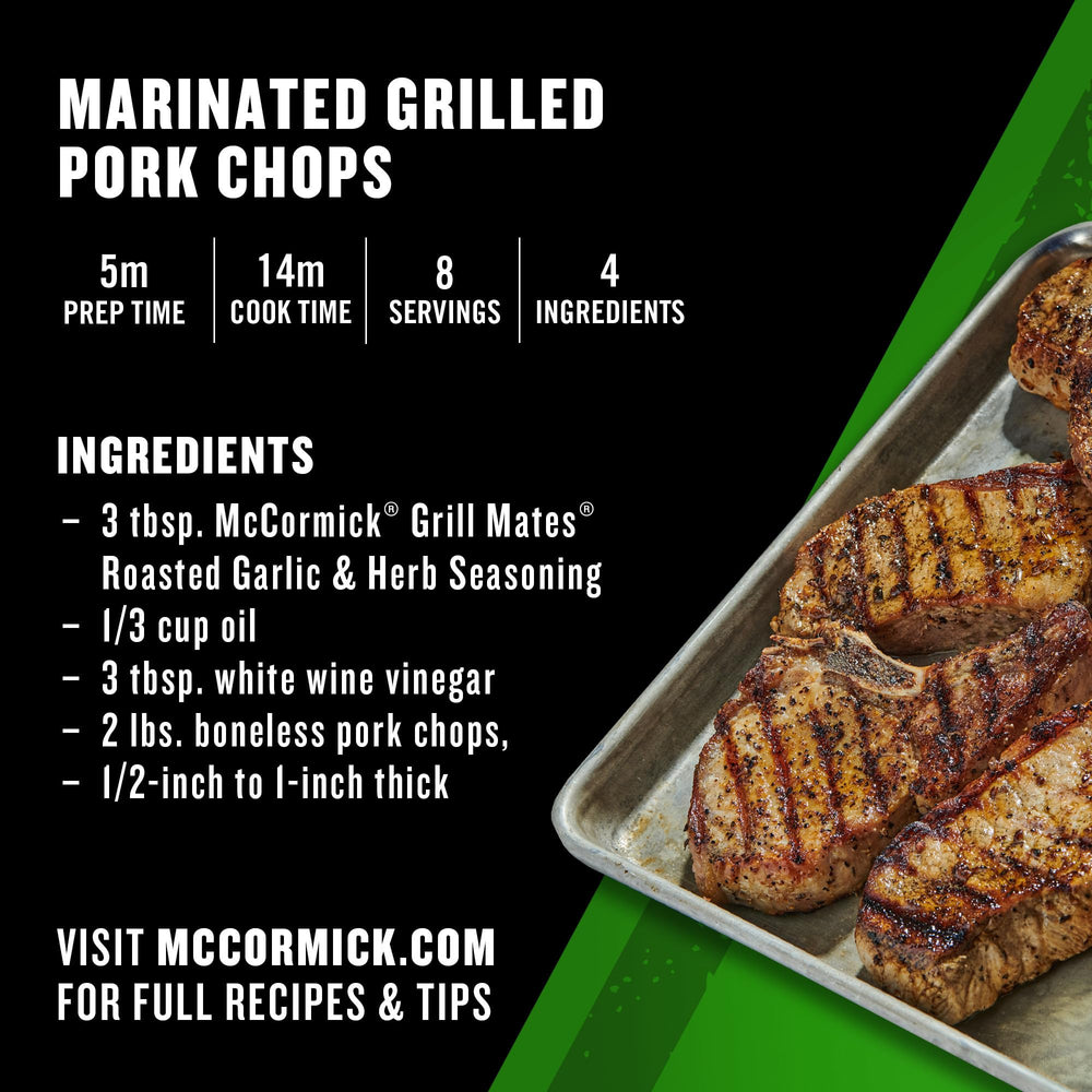 McCormick Grill Mates Roasted Garlic & Herb seasoning bottle ready for spice rack