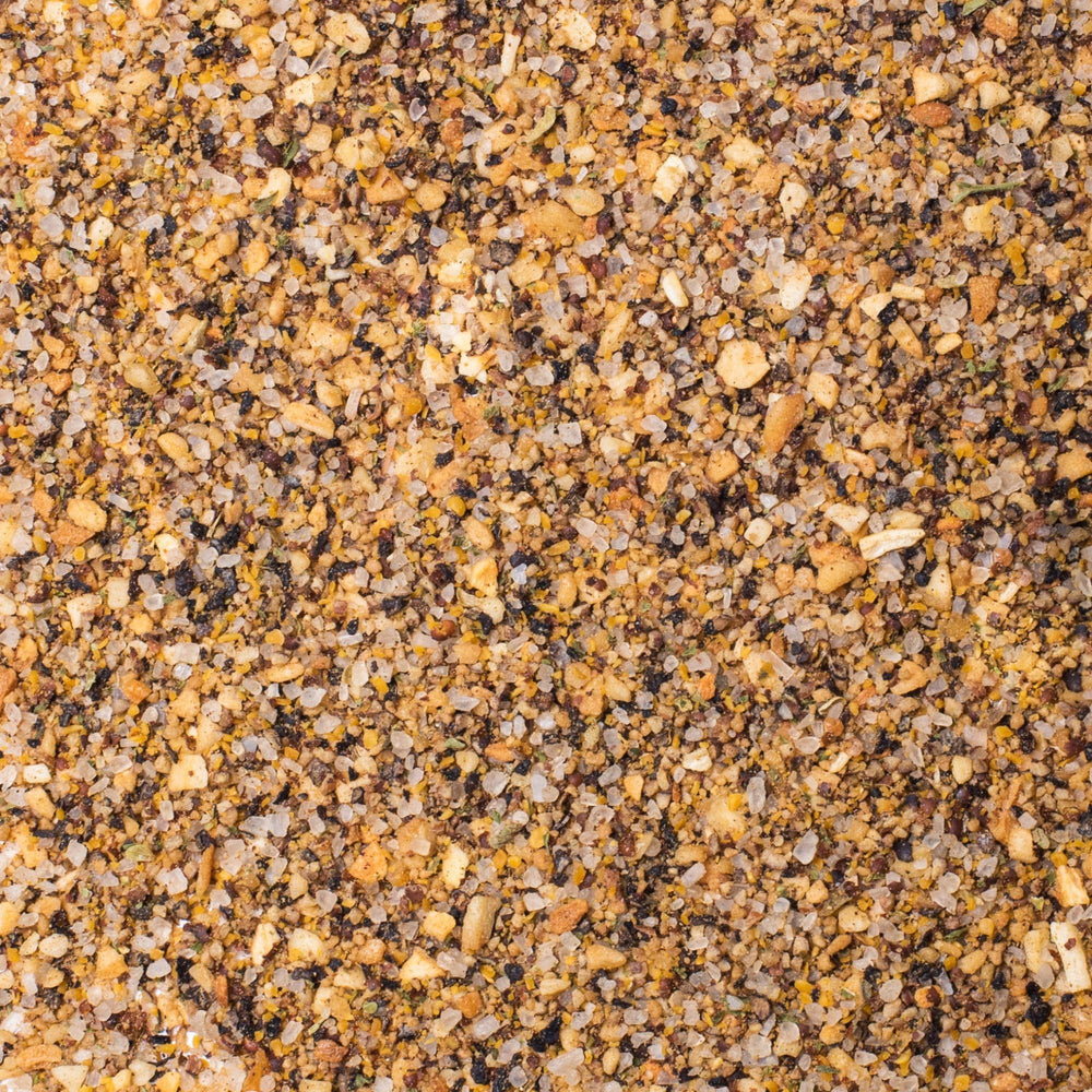 No artificial flavors label close-up on Pub Burger Seasoning.