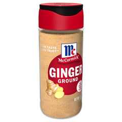 McCormick Ground Ginger 1.5 oz jar front view with warm citrus notes for baking