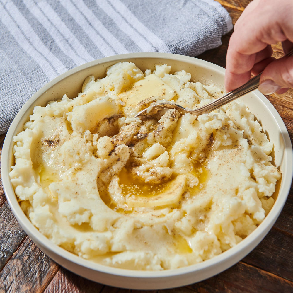 McCormick Ground White Pepper on mashed potatoes boosts subtle flavor.