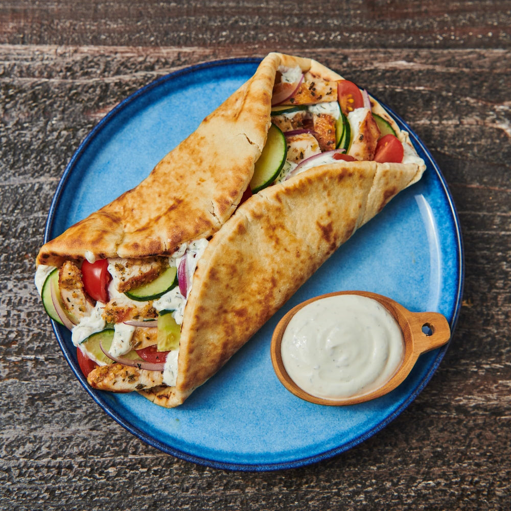 Home-cooked gyros with McCormick kit offering quick 15-minute prep.
