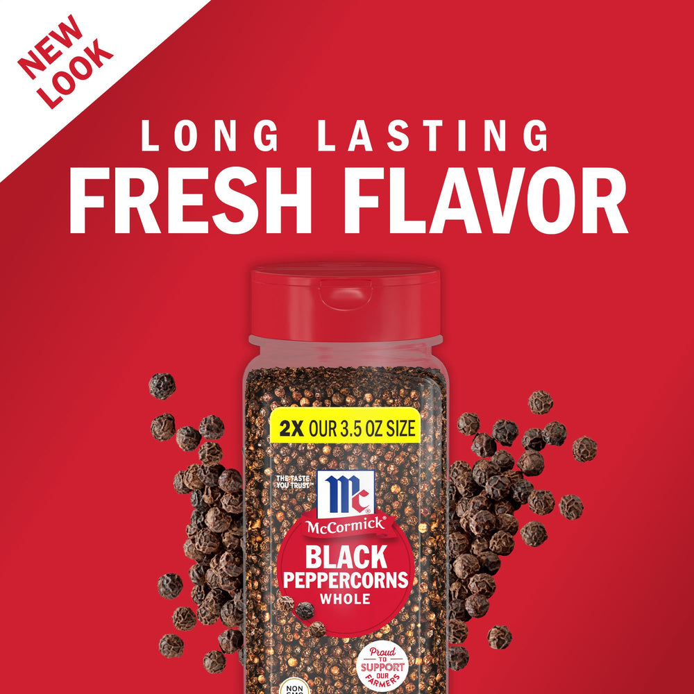 McCormick peppercorns in herb sachets for slow braises.