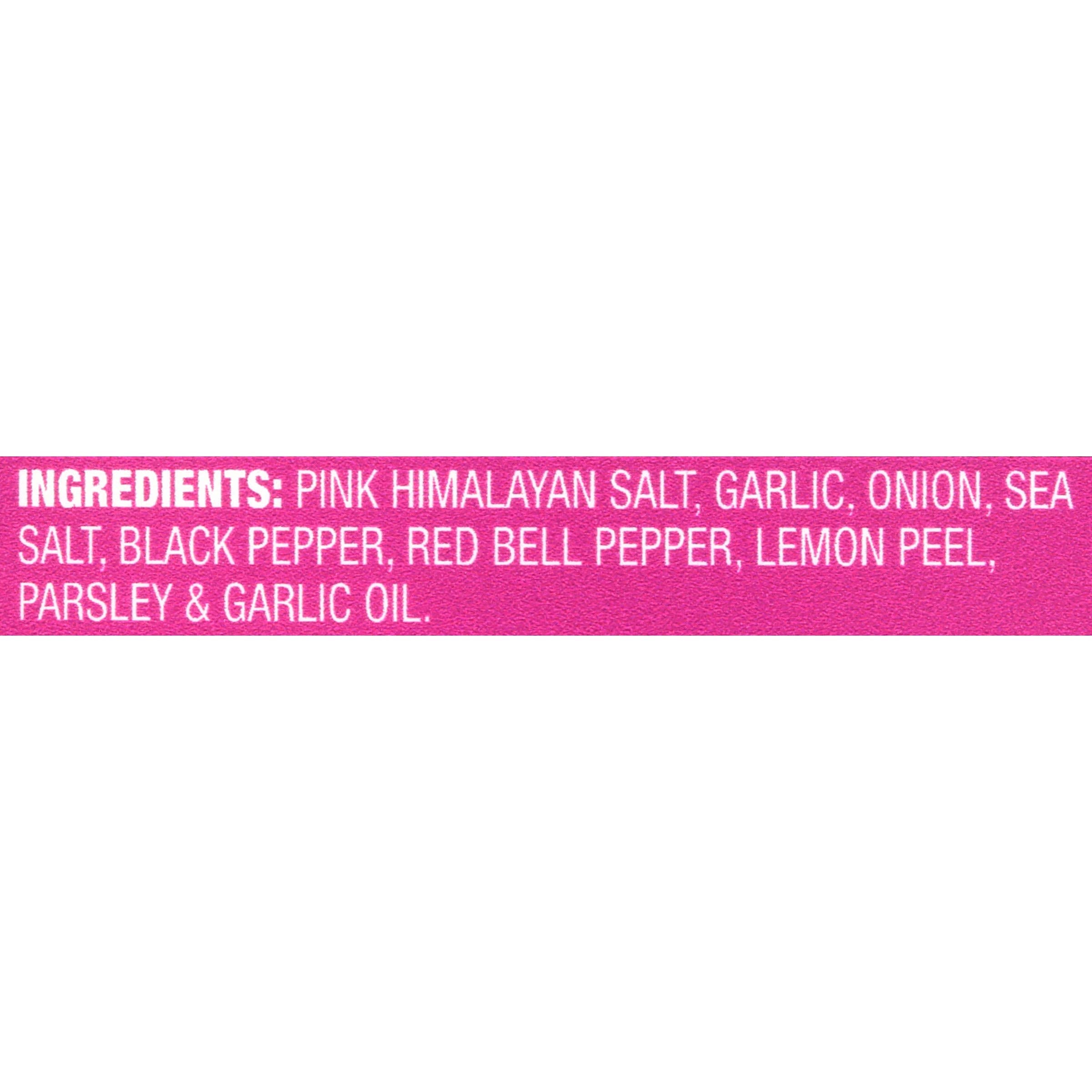 McCormick Himalayan Pink Salt label close-up highlights gluten-free, paleo-friendly appeal.