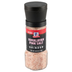 McCormick Himalayan Pink Salt grinder top view showing adjustable grind for precise seasoning