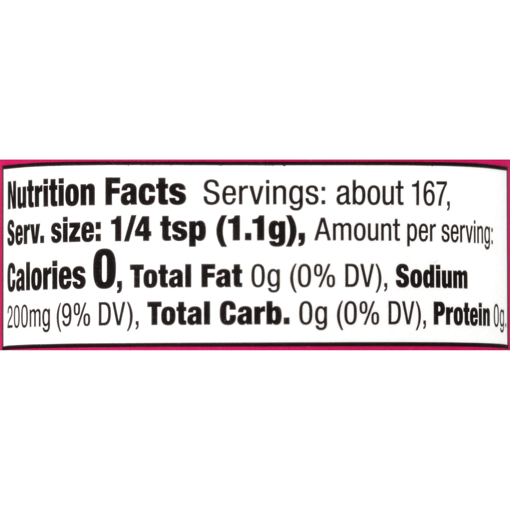 Close-up of the McCormick label on the seasoning jar.