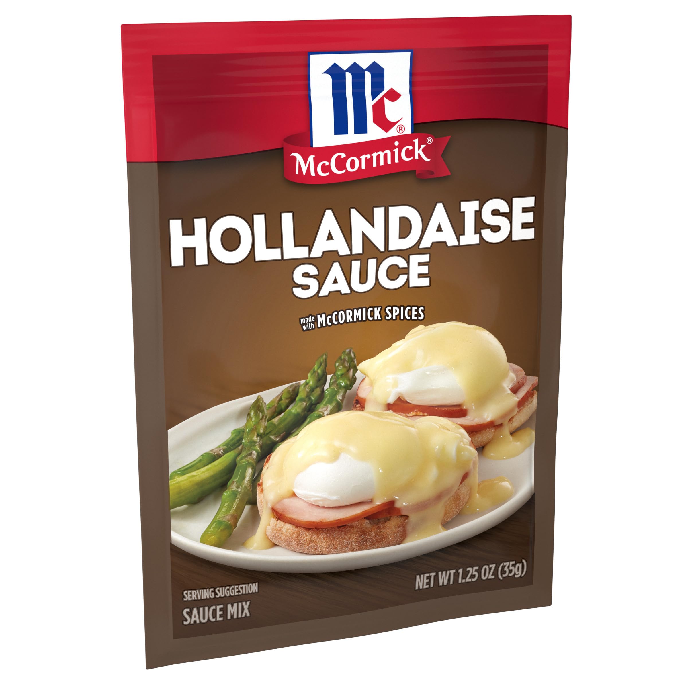 McCormick Hollandaise sauce mix with melted butter ready for whisking.