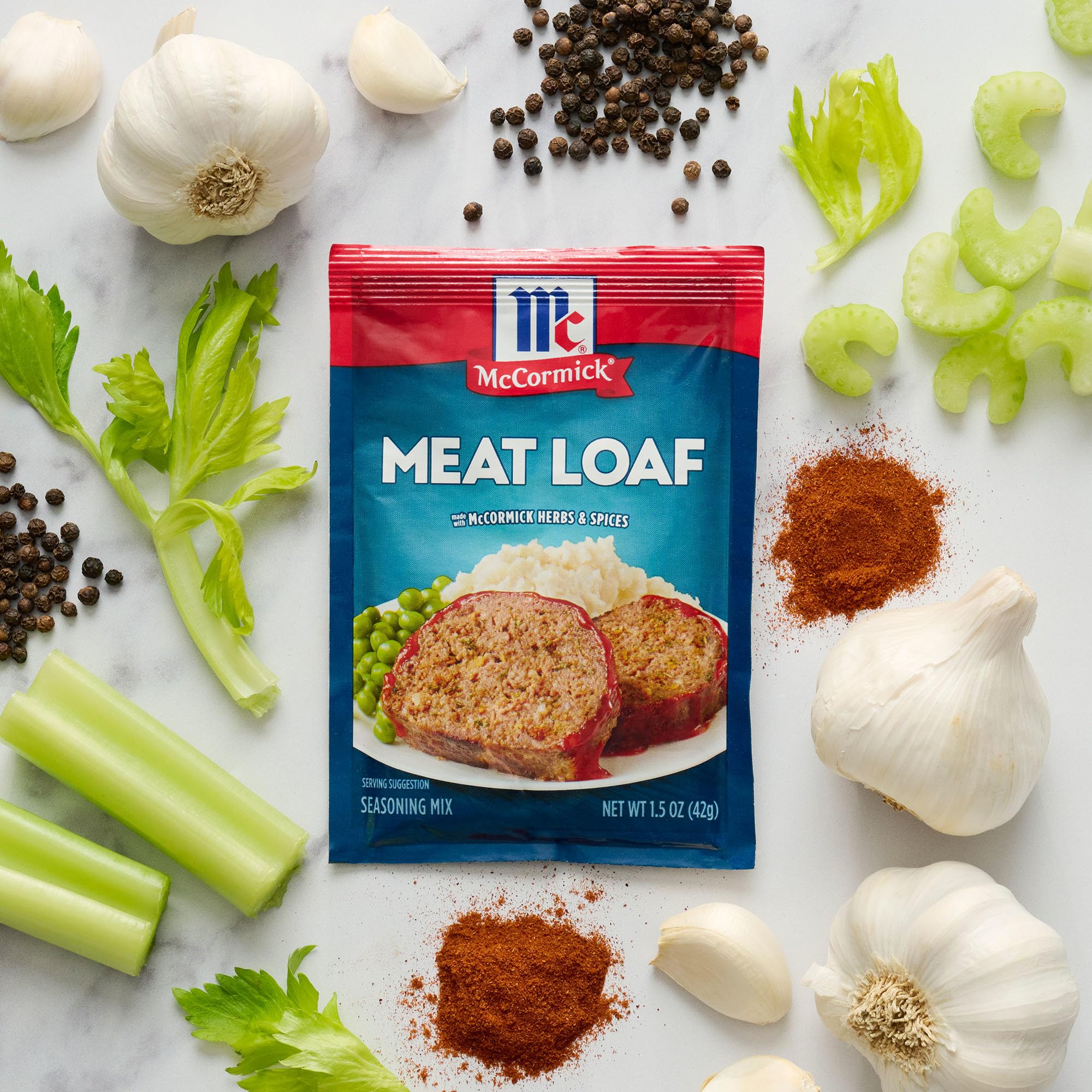 McCormick Home Style Meat Loaf Mix ready for cooking