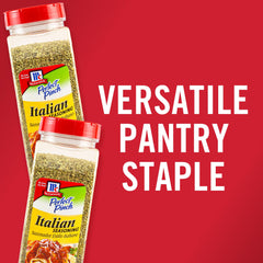 McCormick Italian Seasoning spoon-dispense showing easy seasoning control for quick meals
