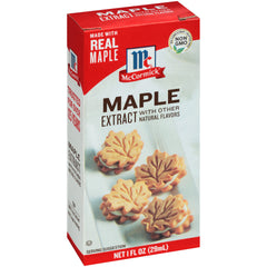McCormick Maple Extract bottle with pour spout for maple flavor in baking