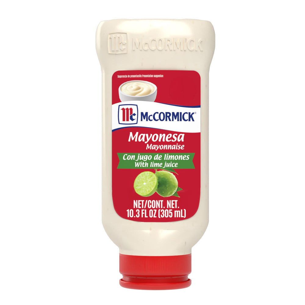 McCormick Mayonnaise with Lime bottle shown for zesty sandwich prep.