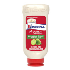 McCormick Mayonnaise with Lime bottle shown for zesty sandwich prep.