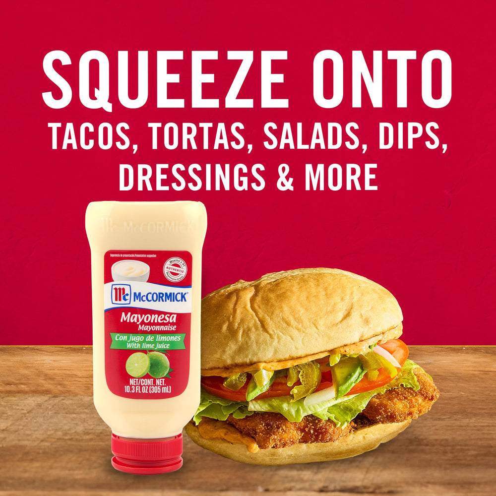 Creamy salad with mayo delivers velvety texture.
