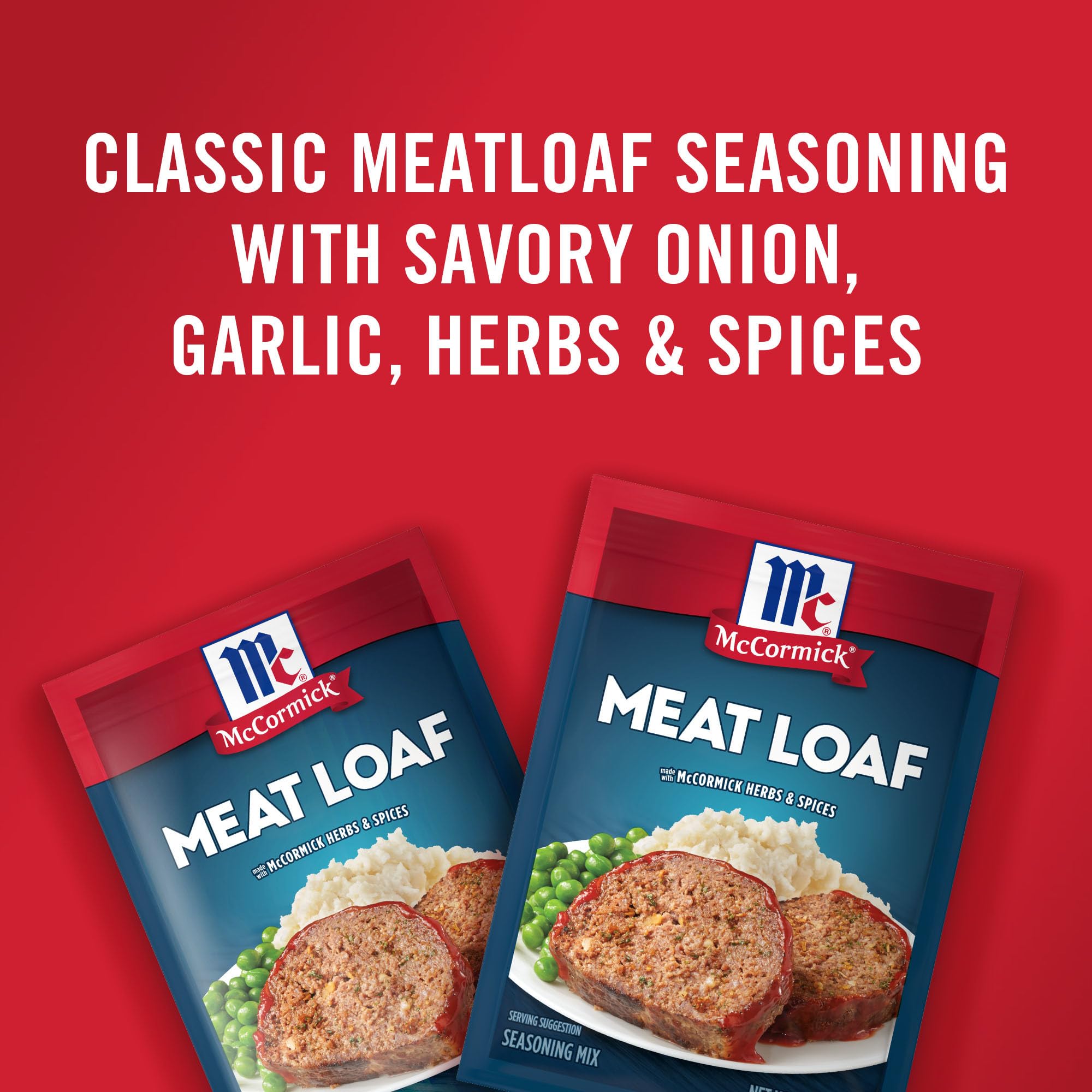 McCormick Meat Loaf Seasoning Bag ready to pour into bowl