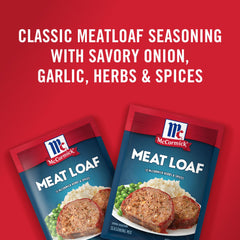 McCormick Meat Loaf Seasoning Bag ready to pour into bowl