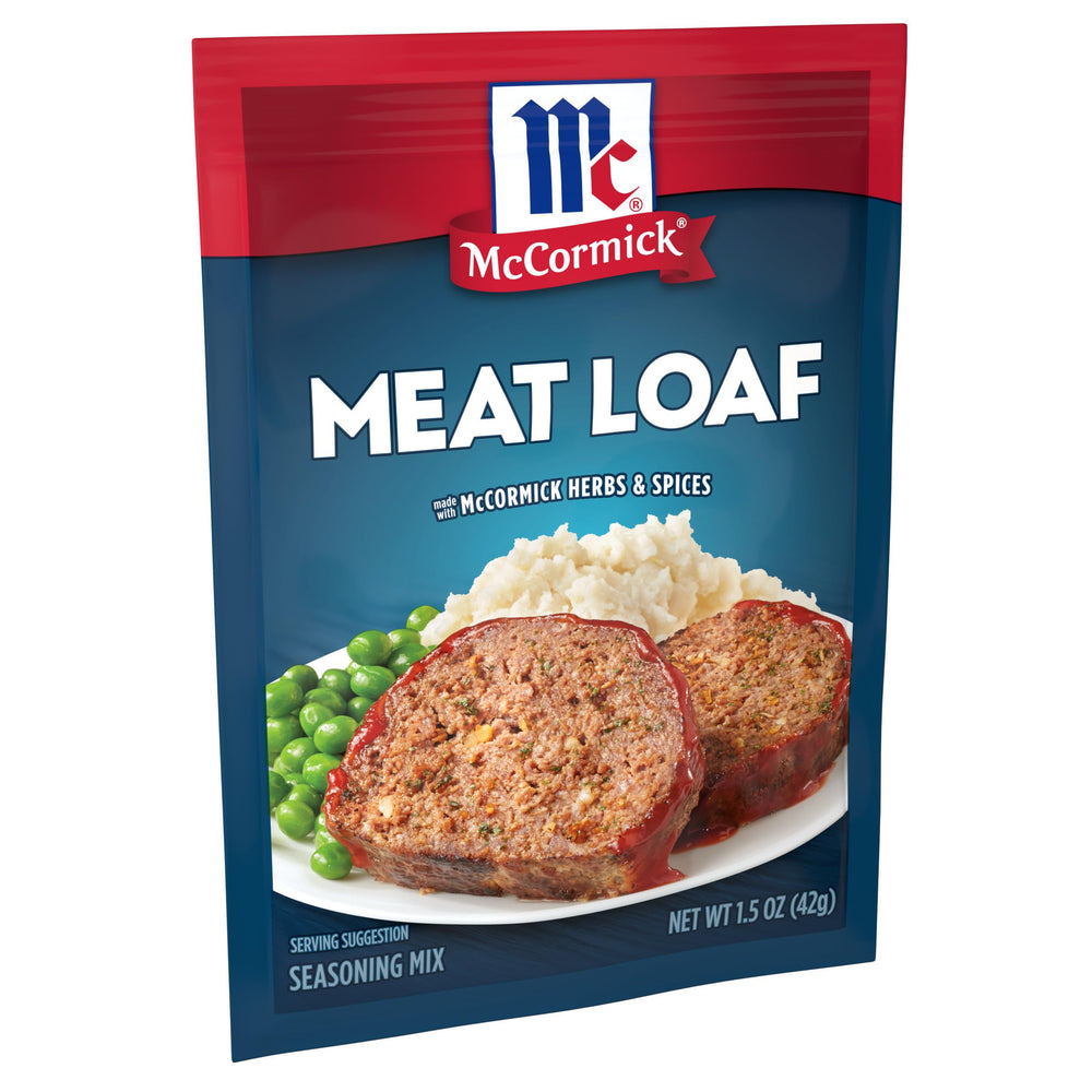 McCormick Meat Loaf Seasoning Mix dry blend in bowl with herbs.