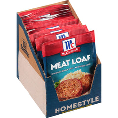 McCormick Meat Loaf Seasoning Mix front label for reliable family meals.