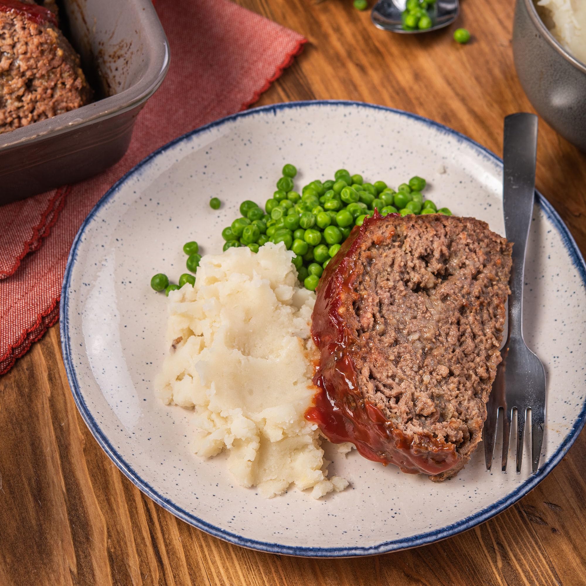 McCormick Meat Loaf Seasoning Mix measuring spoon setup, quick prep.