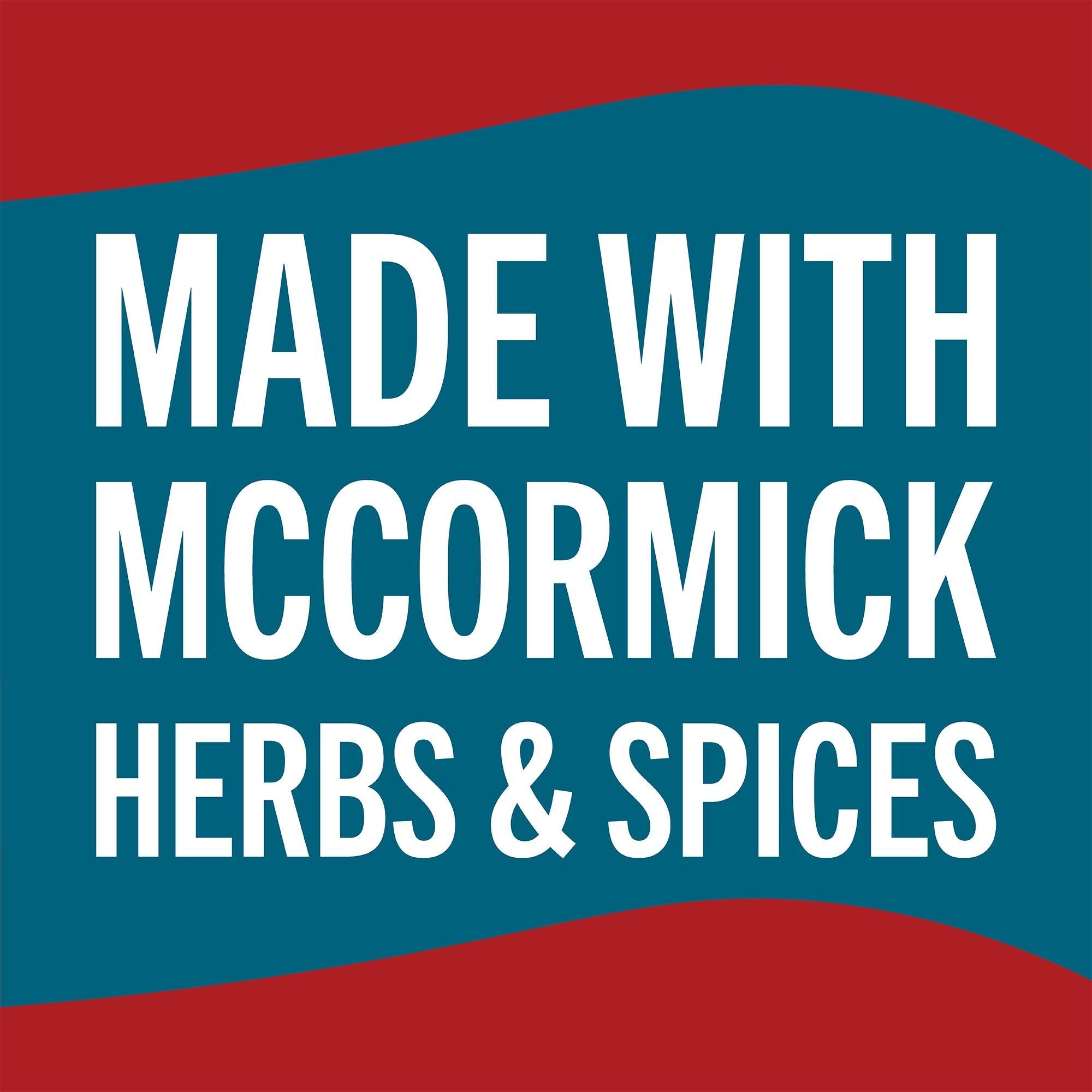 McCormick Meat Loaf Seasoning Mix rubbed-on-beef, even coating for flavor.