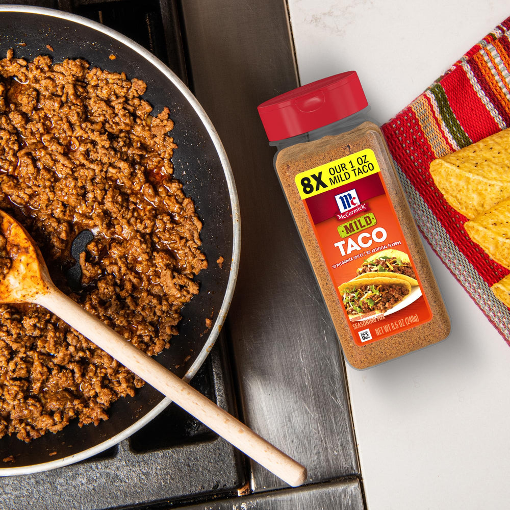 Enchiladas ready withMcCormick Mild Taco Seasoning flavor