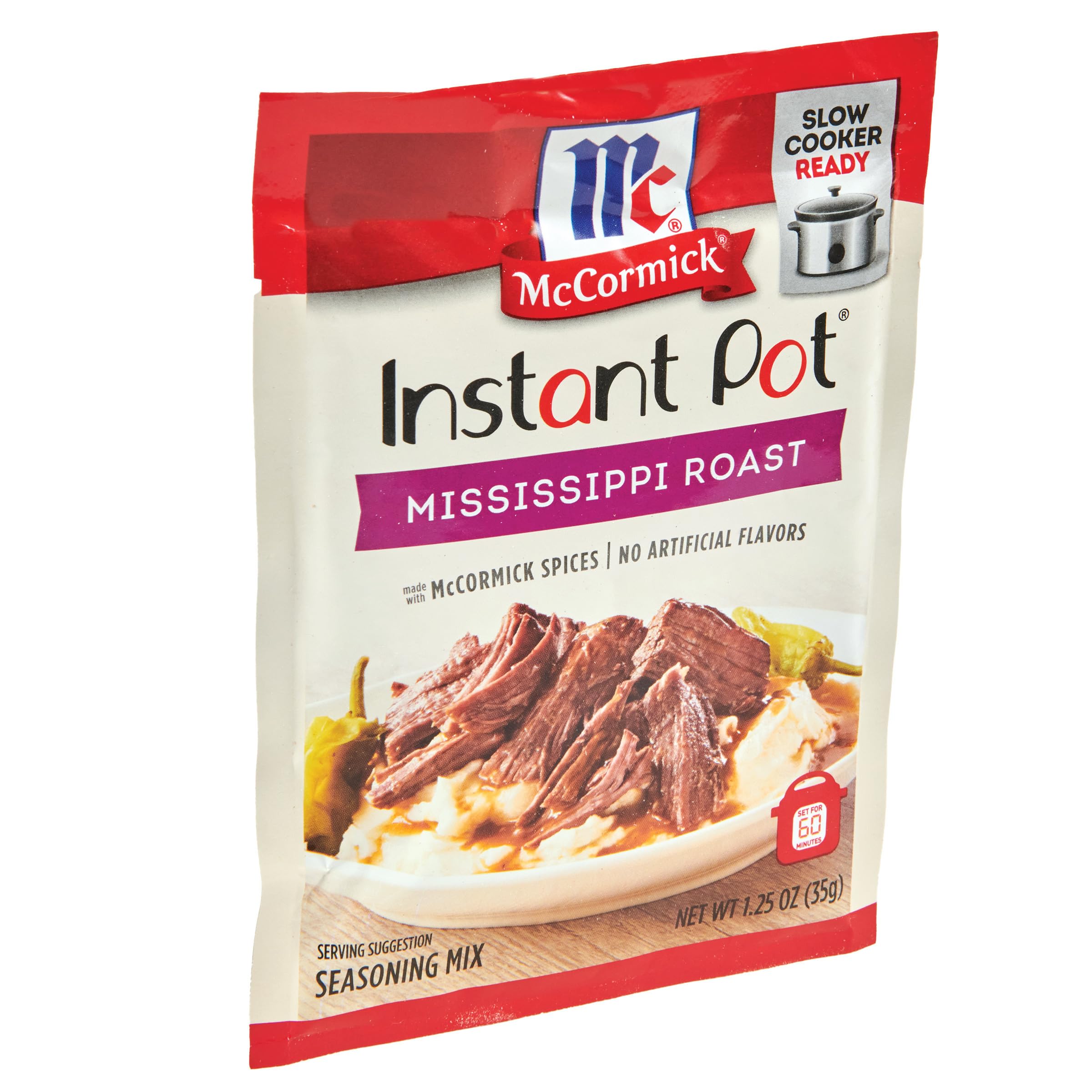 Mississippi Roast mix ingredients close-up with McCormick branding for easy flavoring