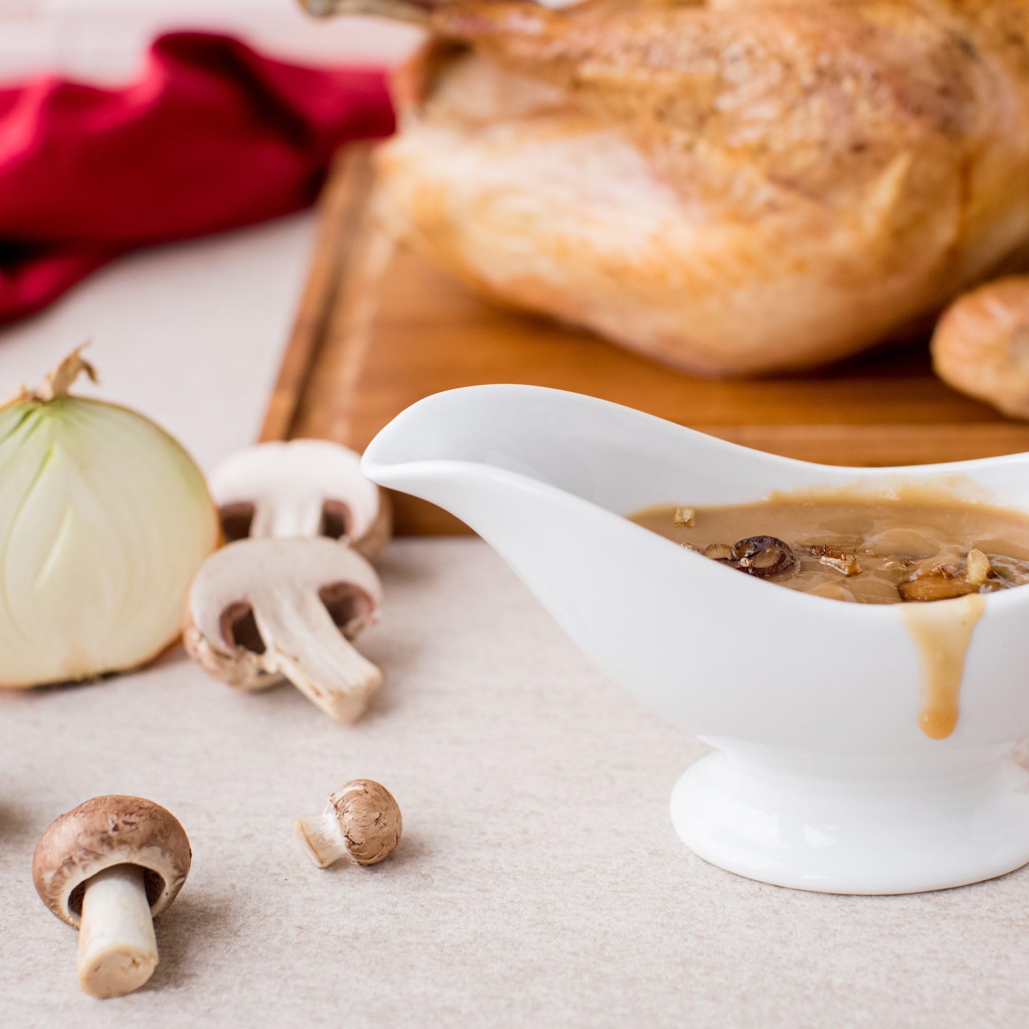 McCormick Mushroom Gravy Mix enhances hot meat sandwiches with umami.