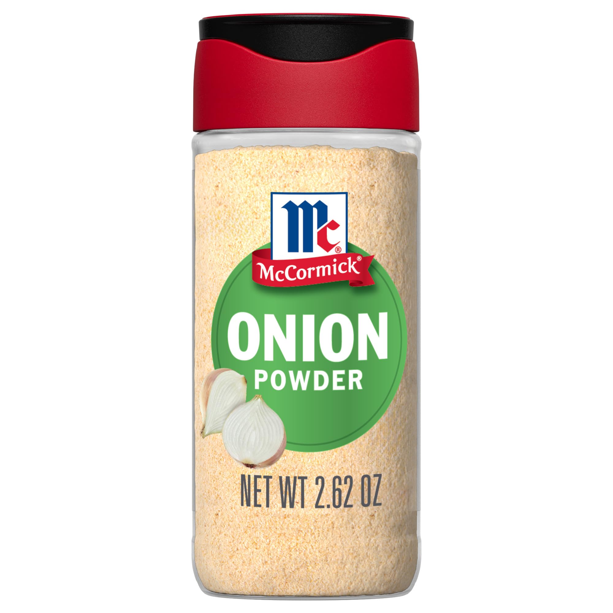 McCormick Onion Powder bottle with snap-tight seal preserves fresh flavor in the kitchen.