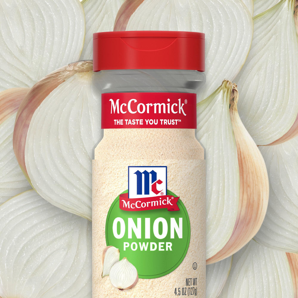 McCormick Onion Powder rub blend ready for seasoning.