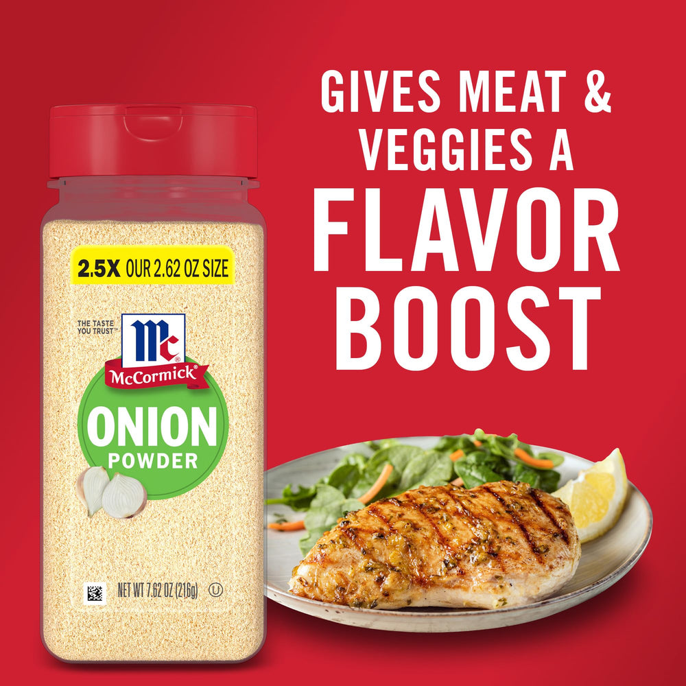 Seasoning blends with McCormick Onion Powder add savory depth.