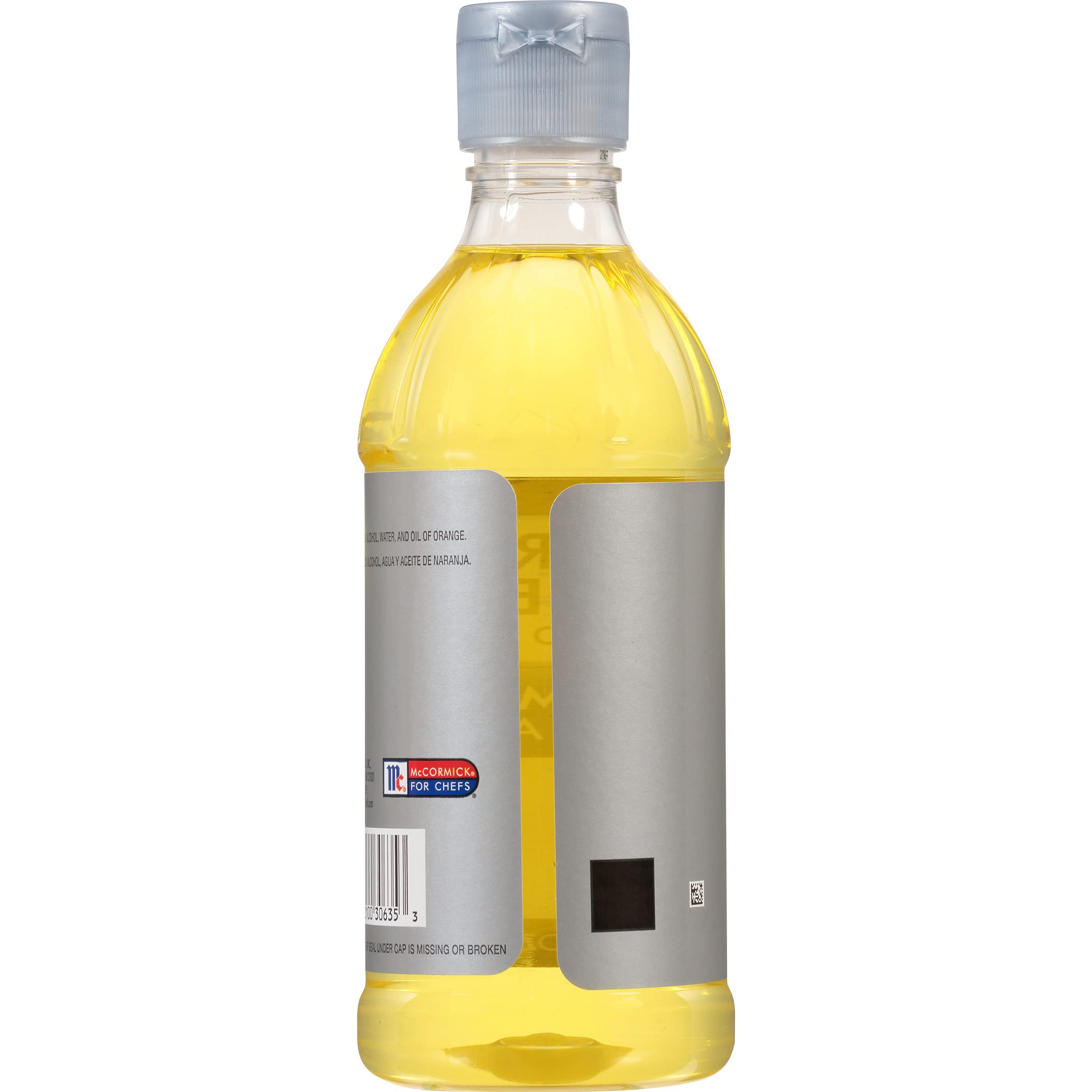 McCormick Orange Extract side view on 16 oz bottle for bulk recipes