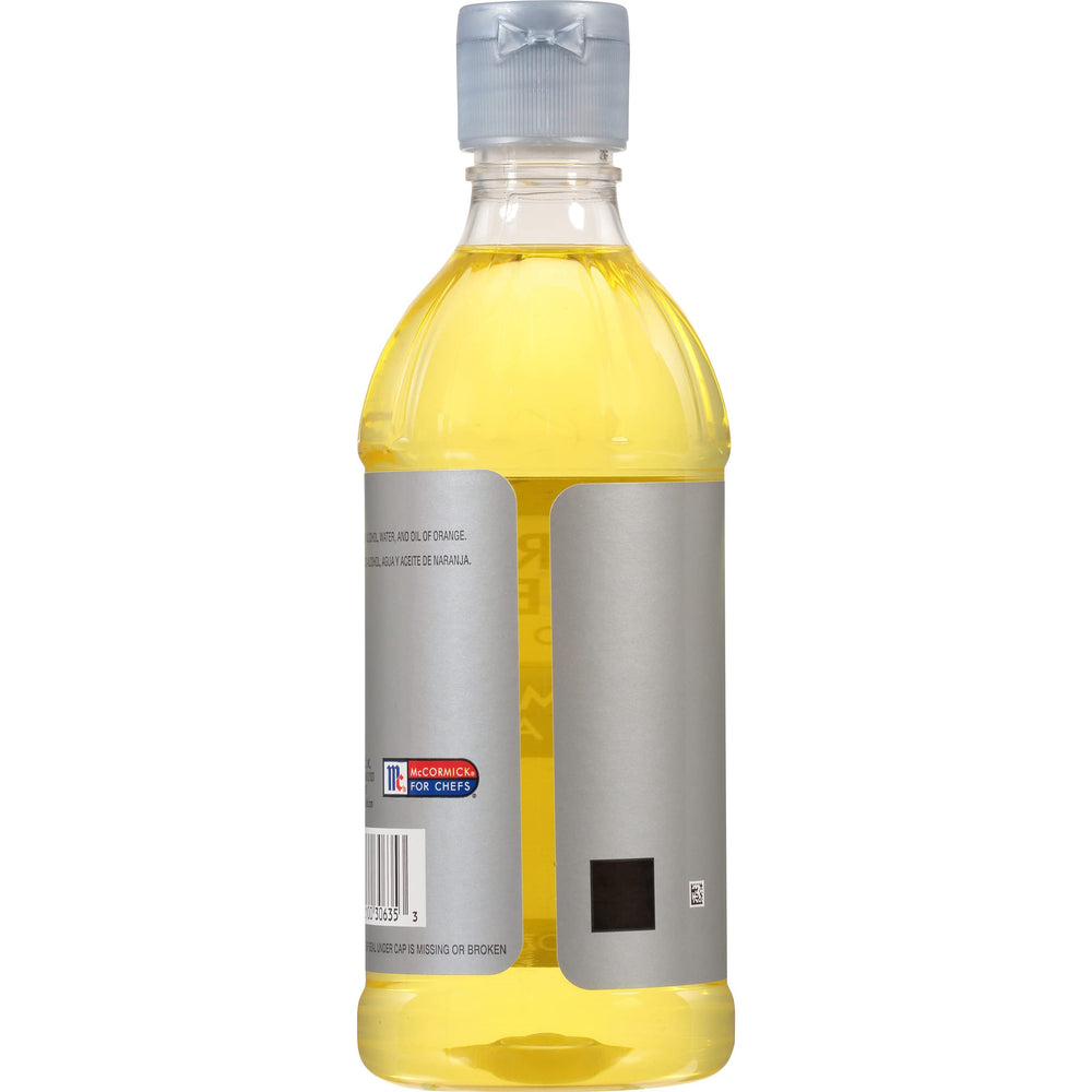 McCormick Orange Extract side view on 16 oz bottle for bulk recipes